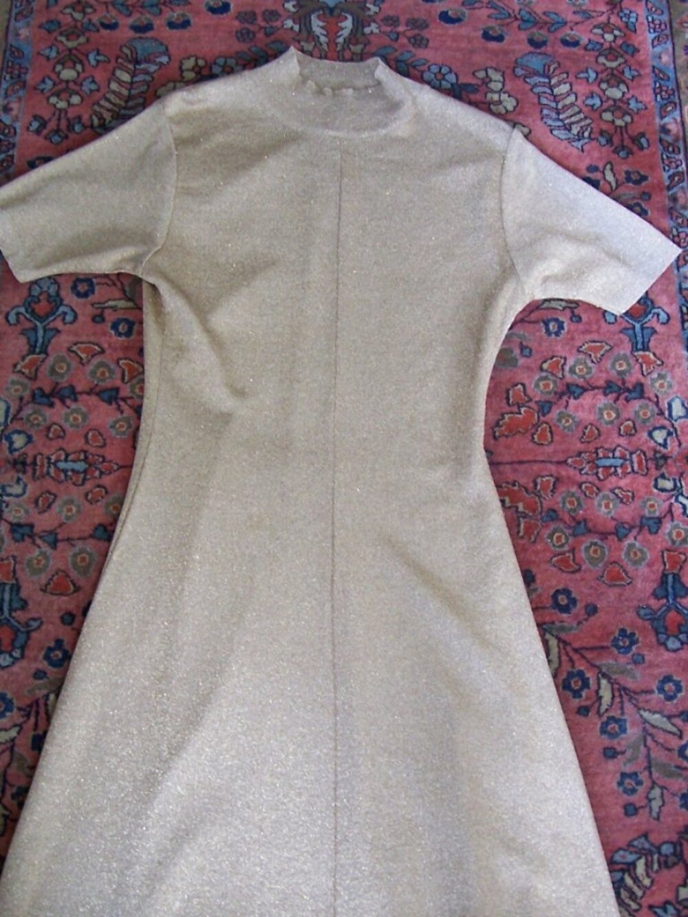 Gold Lame Dress Size M Made in Italy by Stefanel